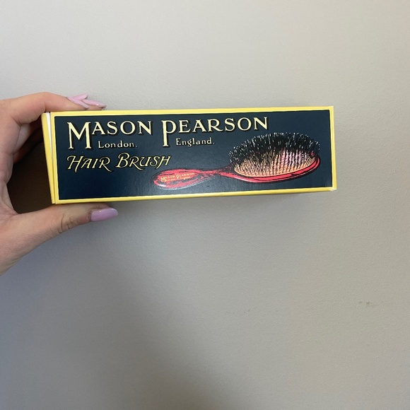 Mason Pearson Pocket Bristle and Nylon Brush- Dark Ruby  BRAND NEW - Picture 1 of 2